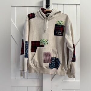 Teddy Fresh Patchwork Hoodie Sweatshirt